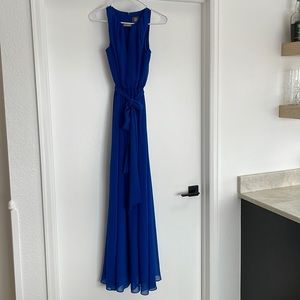 Vince Camuto Chiffon Maxi Dress, Blue, Size 0